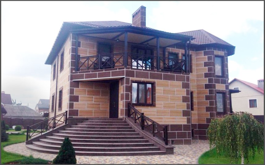 Гибкий камень для фасада