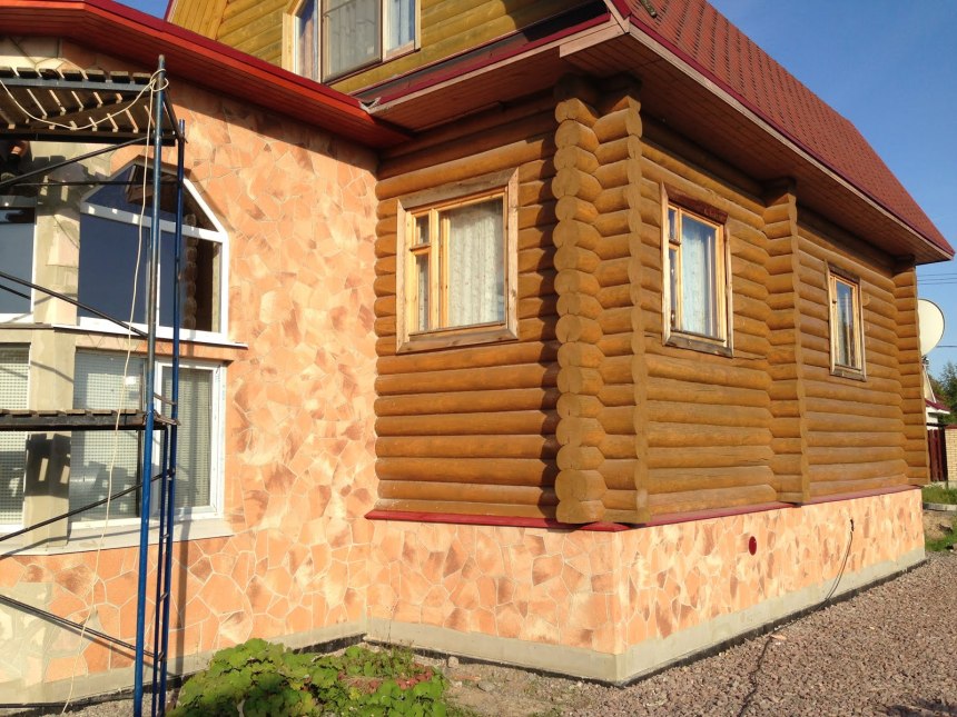 Фасад из гибкого кирпича