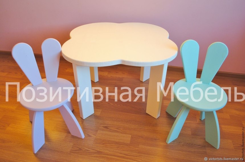 Детский стол и стульчик из дерева