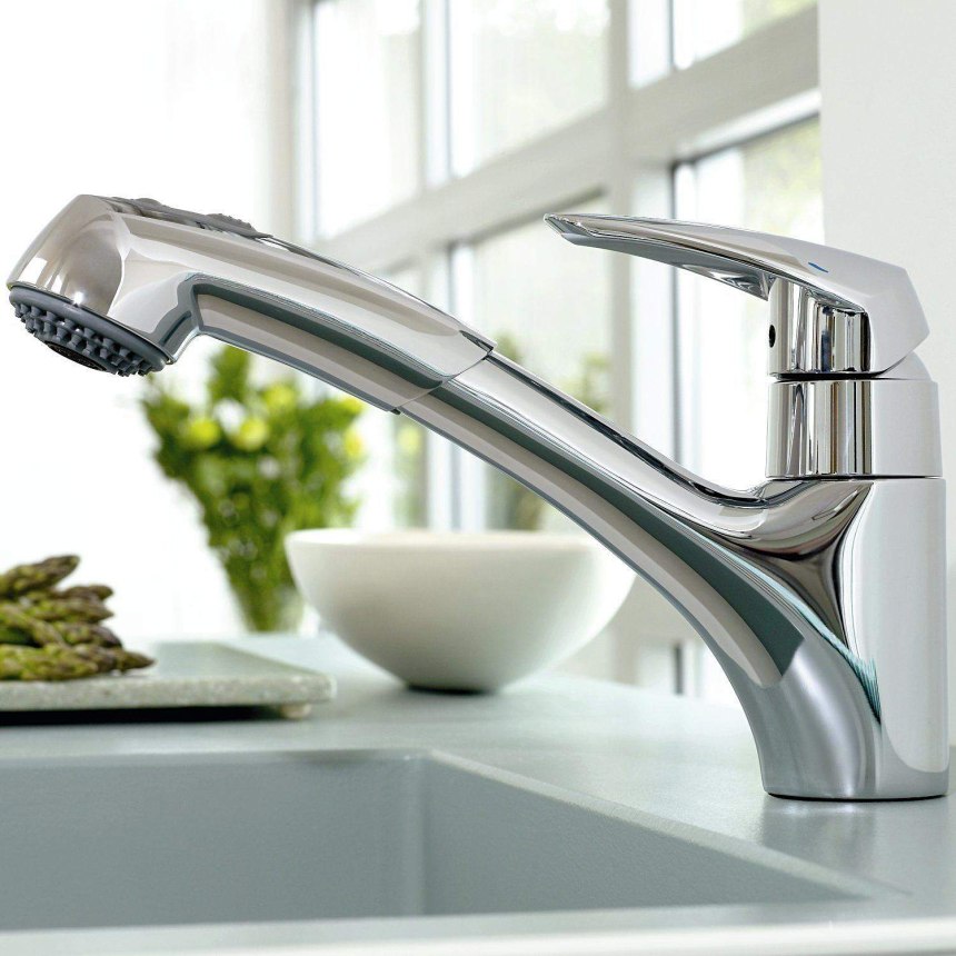 Смеситель для кухни (мойки) Grohe Eurodisc 32257001 однорычажный хром
