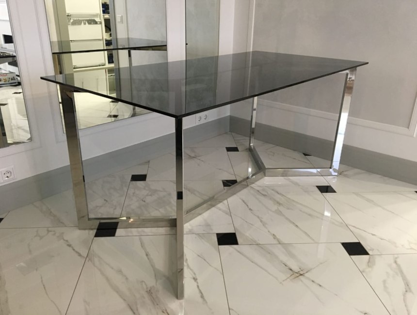 Стол обеденный alt-6010 onder 600*600 мм Alumium
