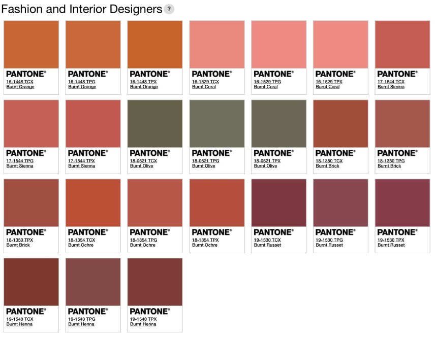 Burnt Coral (коралловый) Pantone
