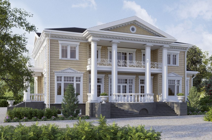 Дом Honka в стиле русской усадьбы XIX века