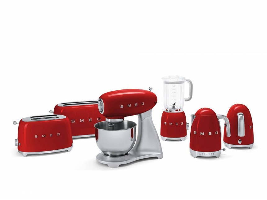 Тостер Smeg tsf02rdeu, красный
