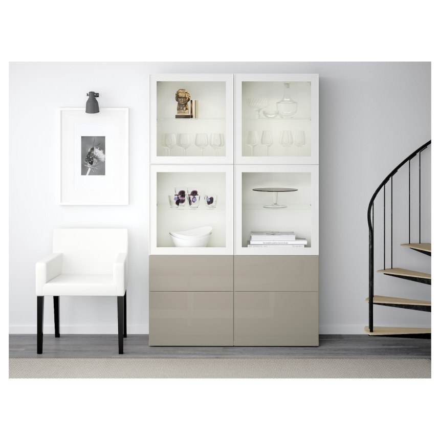 Ikea стеклянный шкаф