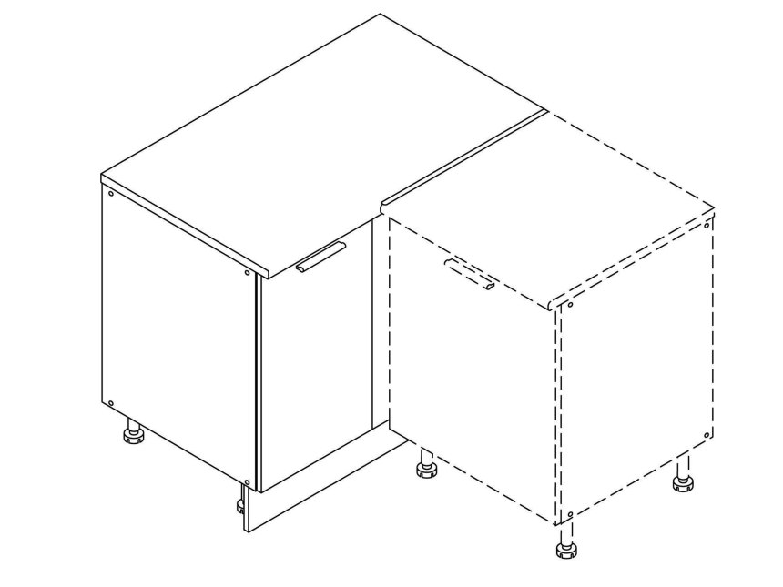 Шкаф напольный 85,2x30