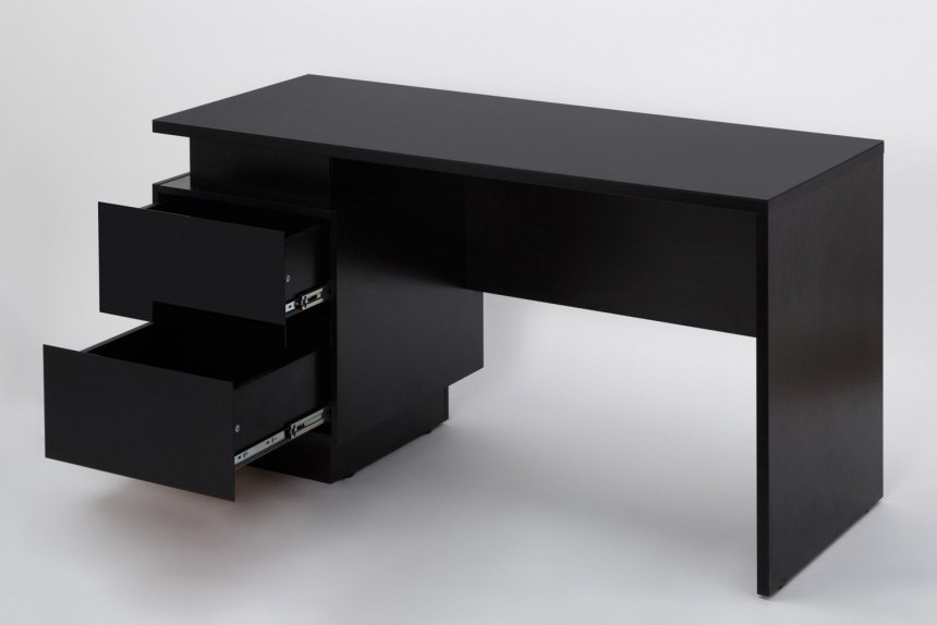 Стол компьютерный черно белый с ящиками (63 фото)