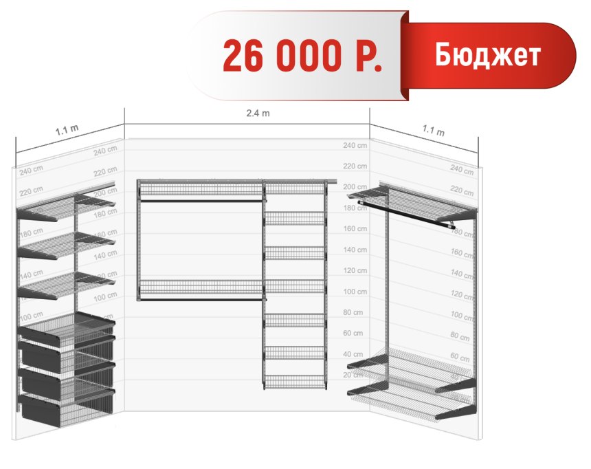Шкаф-купе схема сборки ширина 1000мм