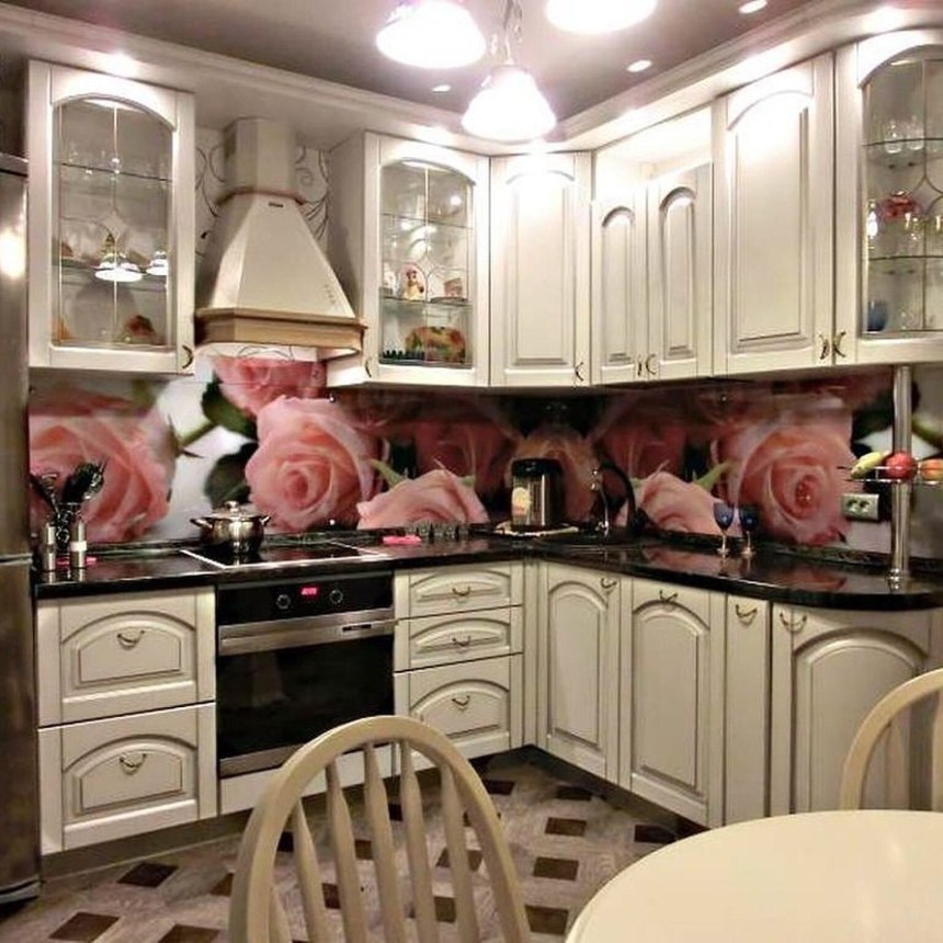Угловые классические кухни на кухню 9 кв.м