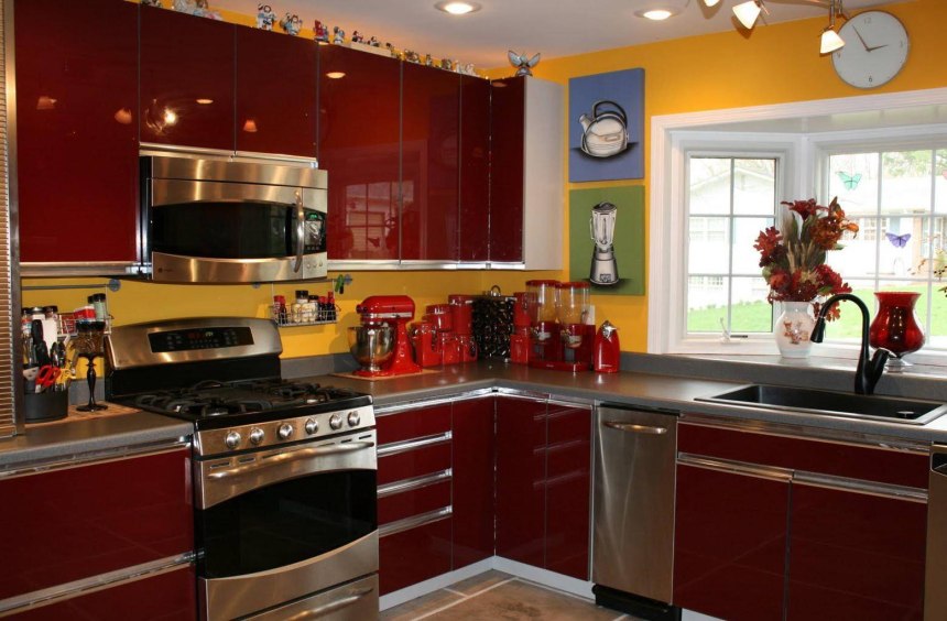 Кухня Scavolini красная
