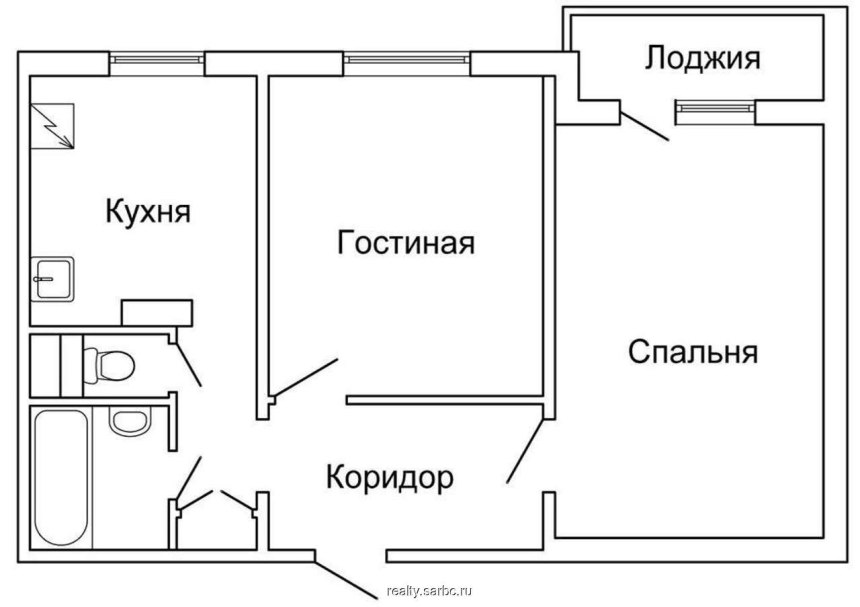 Брежневка 1 комнатная планировка