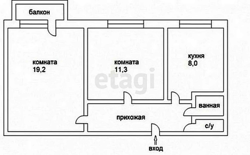 Планировка квартиры 2 комнатной брежневки