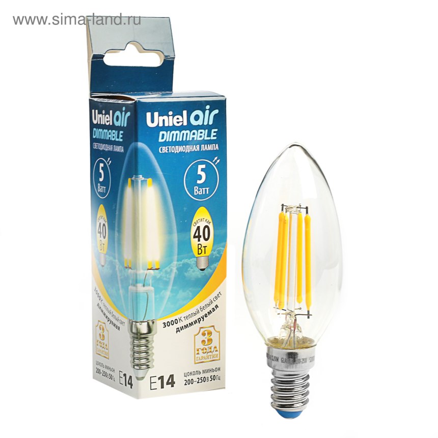 Лампа светодиодная SAFFIT sbc3707 свеча e14 7w 4000k