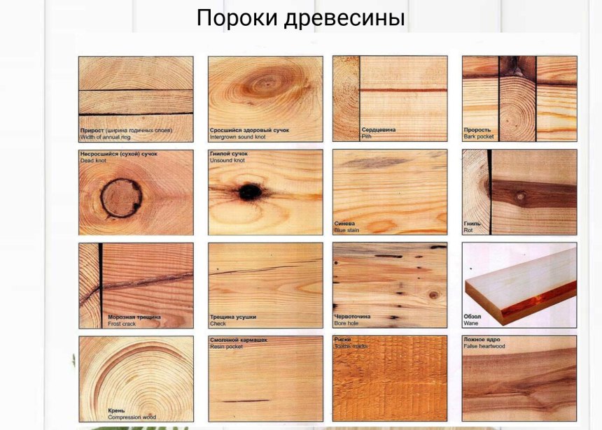 Различные породы древесины