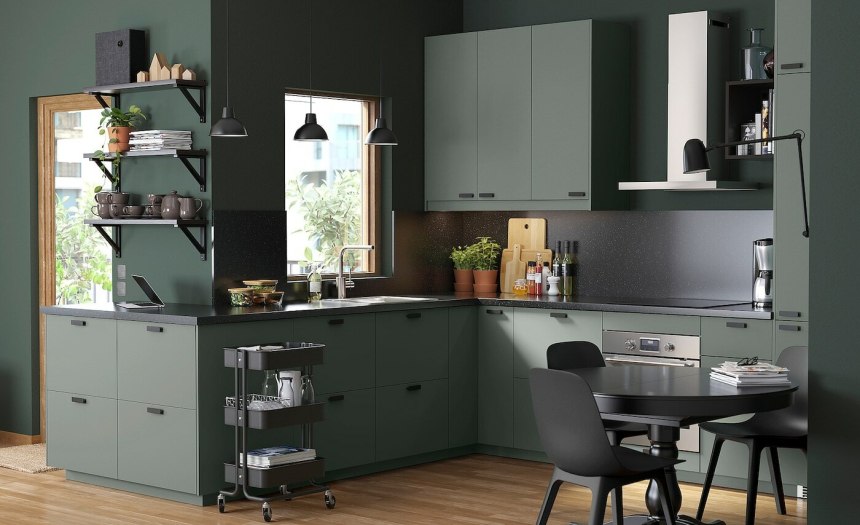 Ikea Изумрудная кухня