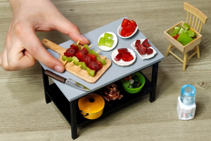 Кукольная миниатюра кухня