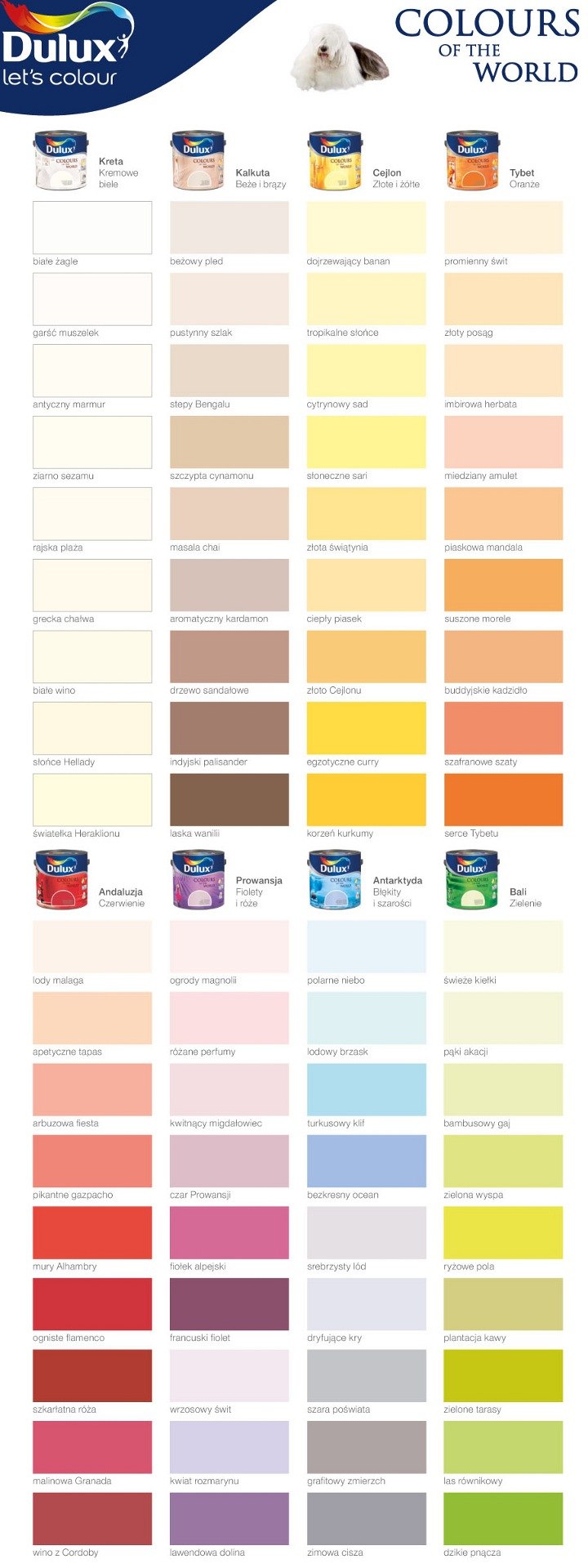 Номера цветов dulux