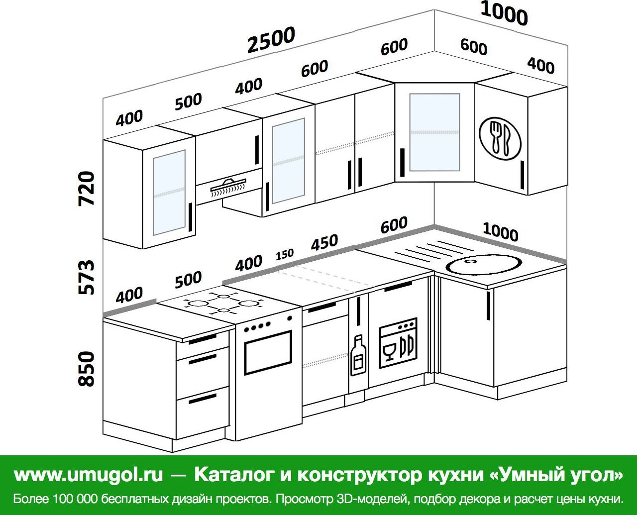 Проекты кухни с размерами готовые проекты