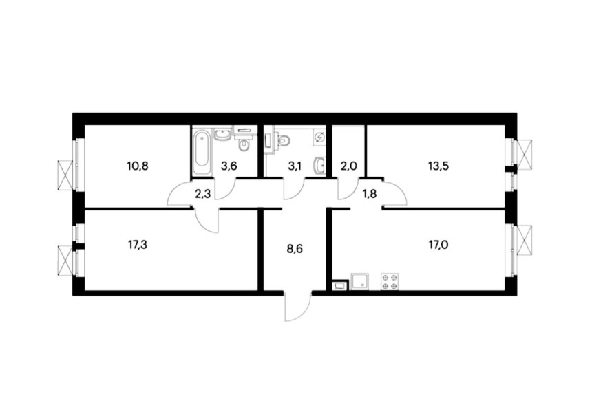 Размеры квартиры пик (66 фото)