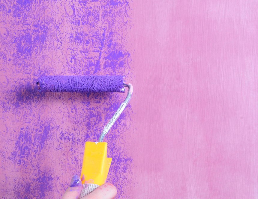 Разноцветная стена варианты нанесения красок (60 фото)