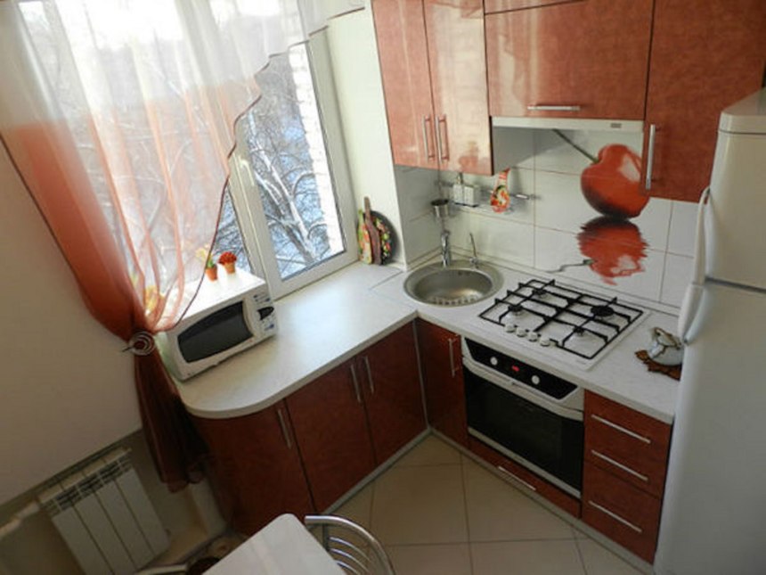 Планировка кухни с газом 6 м2