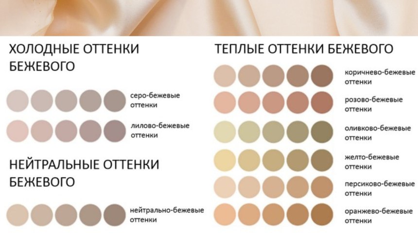 Холодные оттенки бежевого