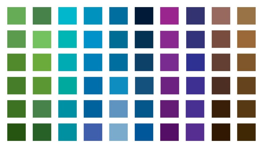 Сочетания цветов CMYK