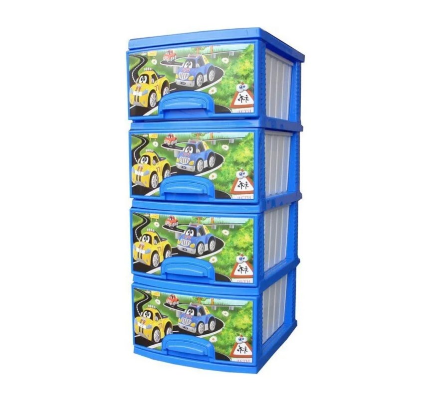 Ящик для склада с выдвижными лотками Plastic Drawer 90x110x160 2 лотка