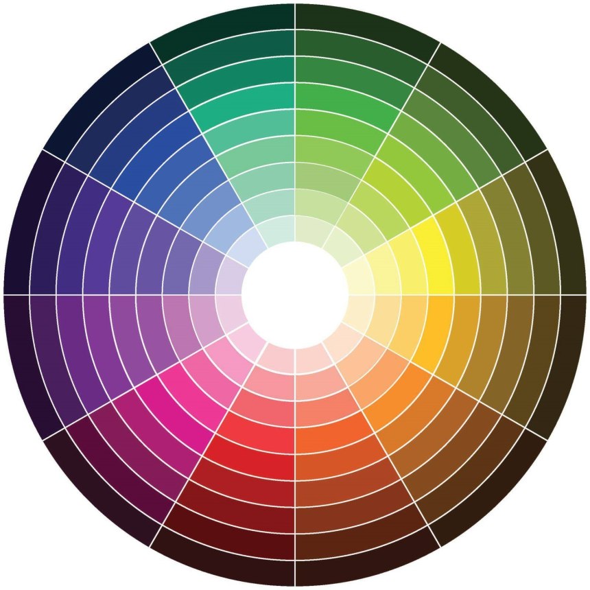 Расширенный цветовой круг (47 фото)