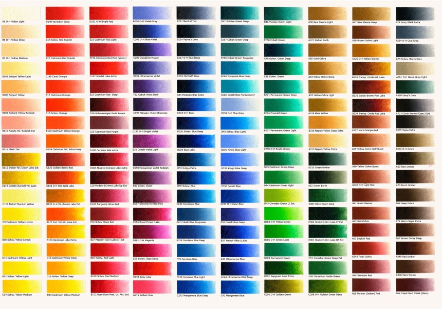 Спектр цветов таблица (56 фото)