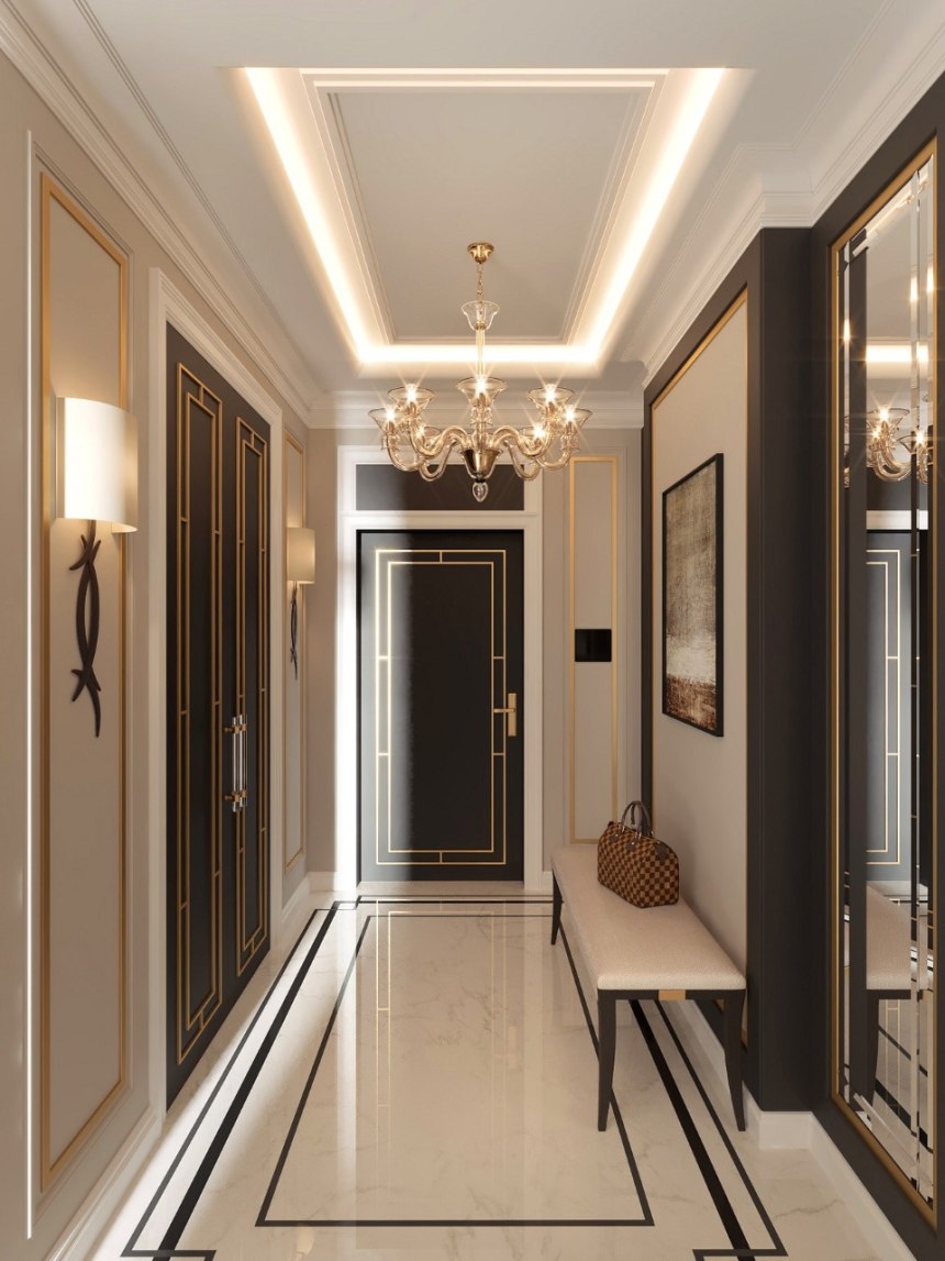 Дизайн коридора в квартире квадратной формы (32 фото)