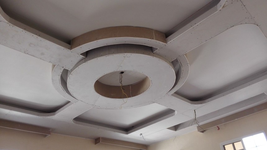 Закладная под люстру в гипсокартонном потолке (57 фото)