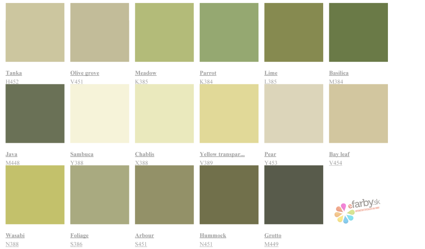 Tikkurila палитра зеленый s384
