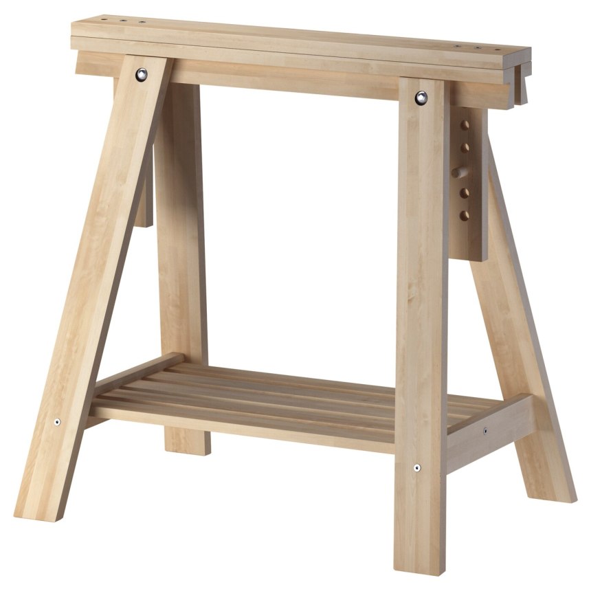 Опора для стола с полкой, бук 70×71/93 см ikea FINNVARD ФИНВАРД 303.849.02