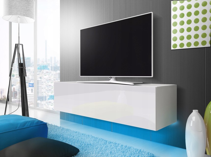 Тумба под телевизор серого цвета в современном стиле (65 фото)