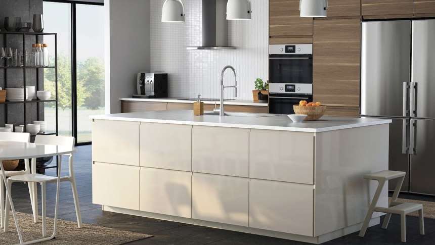 Ikea кухни Воксторп серый