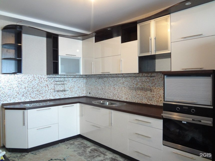 Кухни из пластика Арпа белый глянец