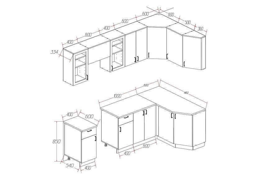 Размеры шкафчиков для кухни распил (76 фото)