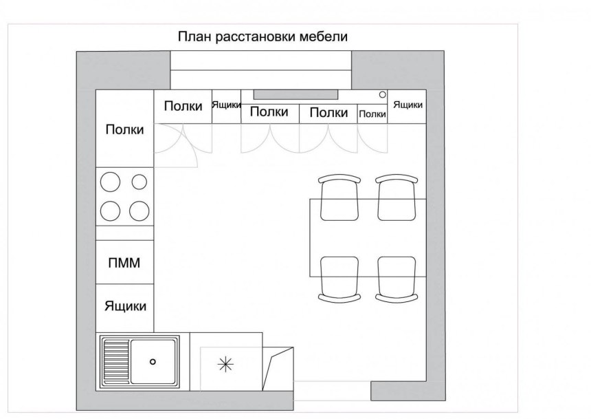 План кабинета информатики в Визио