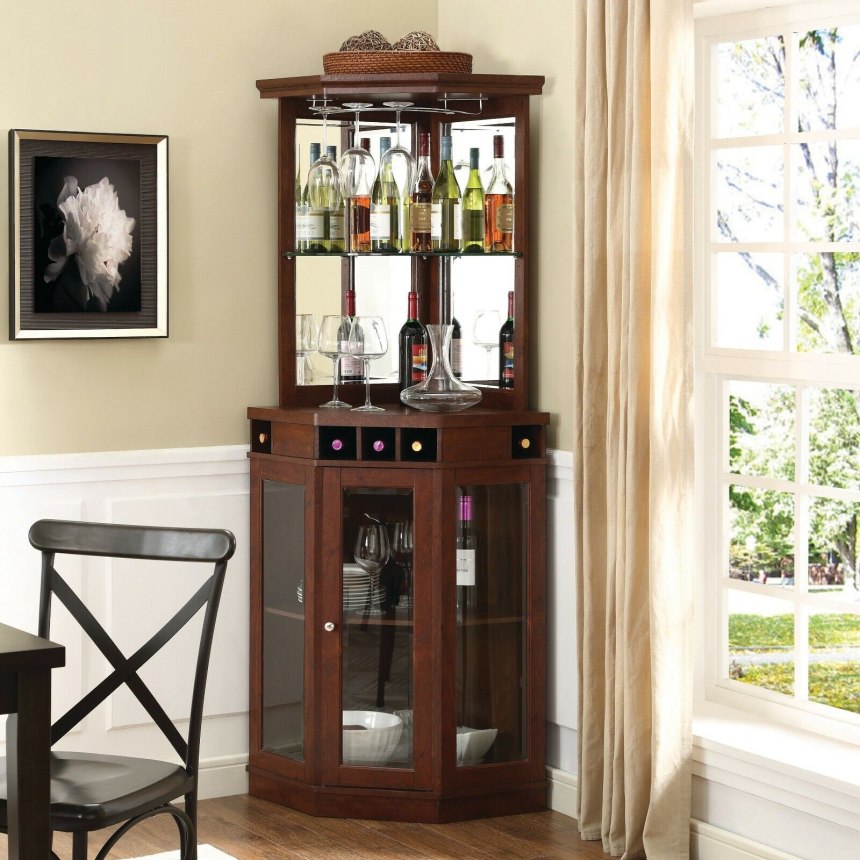 Versailles Mirrored Bar Cabinet винный шкаф