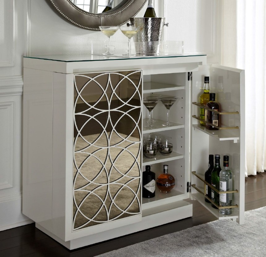 Versailles Mirrored Bar Cabinet винный шкаф
