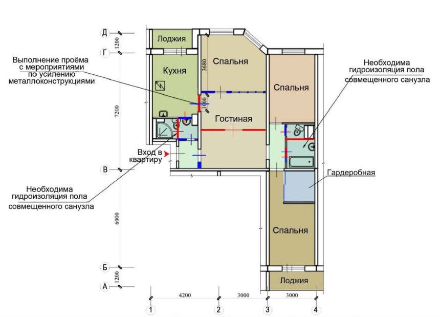 Планировка комнатной квартиры панельном доме (44 фото)