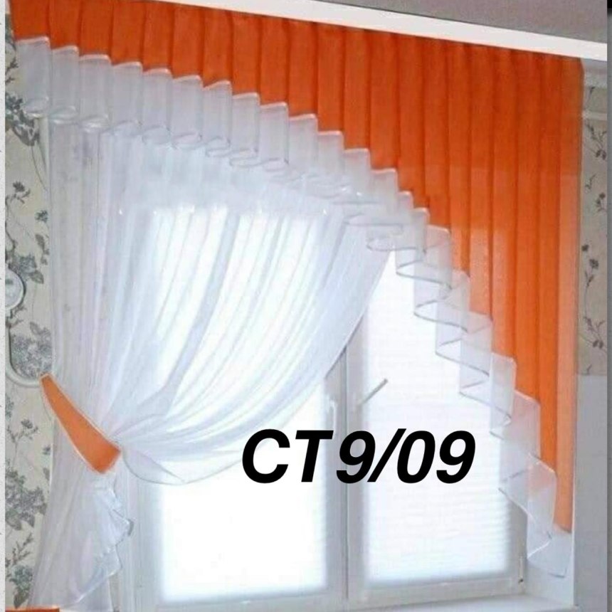 Тюль на кухню с балконом