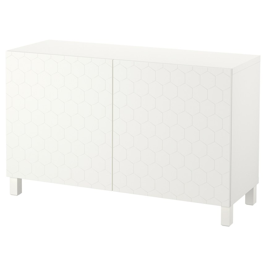 Bestå БЕСТО тумба д/ТВ С ящиками, белый/Лаппвик/СТУББАРП белый120x42x48 см