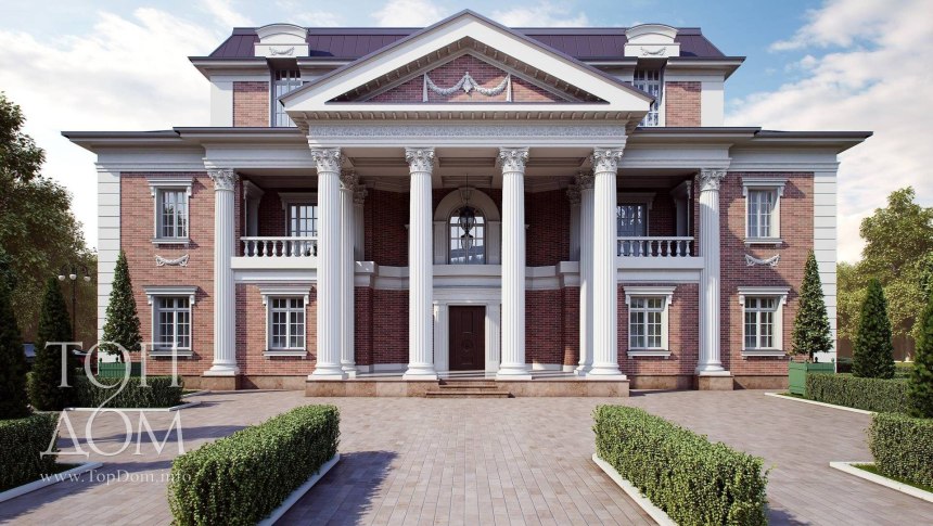 Фасады домов в стиле Ампир