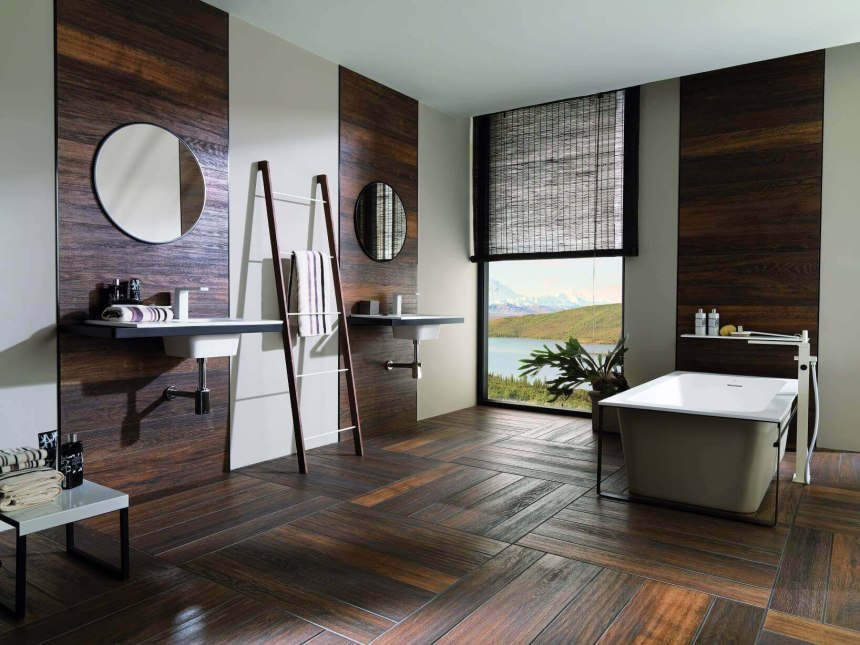 Venis Hampton Brown 22x90 интерьер
