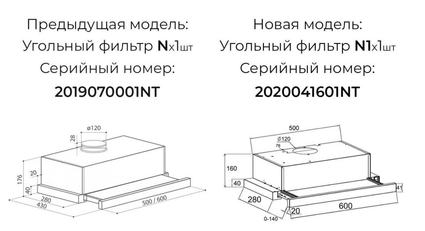 Вытяжка Lex Hubble 600 Ivory Light
