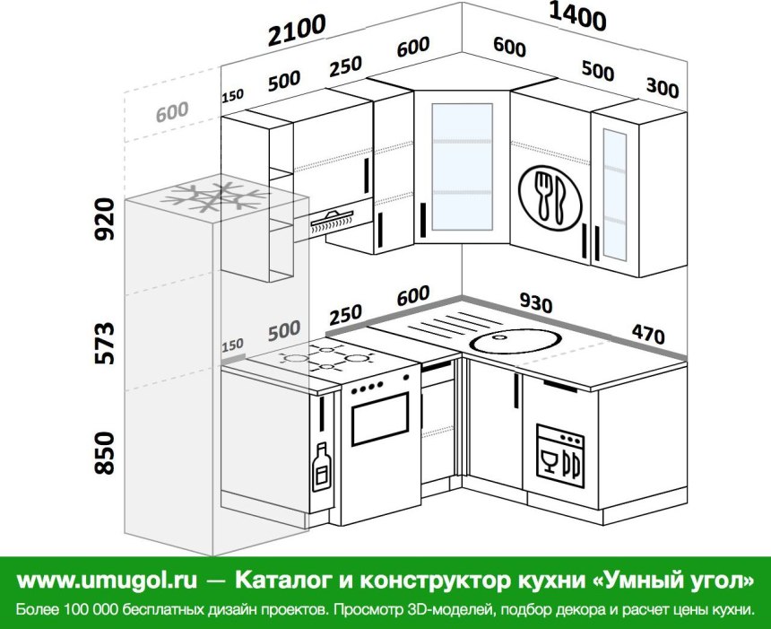 Стандартная высота верхних кухонных шкафов Селена 205