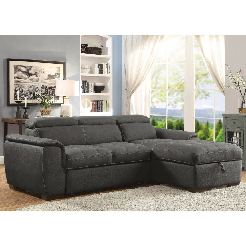 Диван угловой Дарол Textile grafit