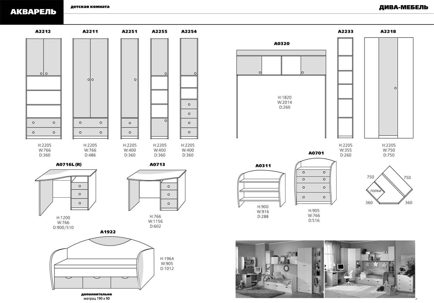 стандартные размеры офисной мебели